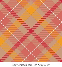 Tartan Plaid Vector Seamless Pattern. Traditional Scottish Checkered Background. Traditional Scottish Woven Fabric. Lumberjack Shirt Flannel Textile. Pattern Tile Swatch Included.