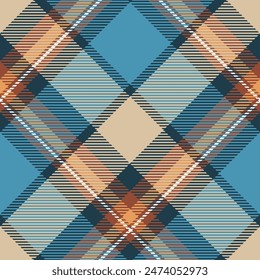 Tartan Plaid Vector Seamless Pattern. Traditional Scottish Checkered Background. Traditional Scottish Woven Fabric. Lumberjack Shirt Flannel Textile. Pattern Tile Swatch Included.