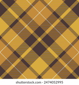 Tartan Plaid Vector Seamless Pattern. Traditional Scottish Checkered Background. Traditional Scottish Woven Fabric. Lumberjack Shirt Flannel Textile. Pattern Tile Swatch Included.