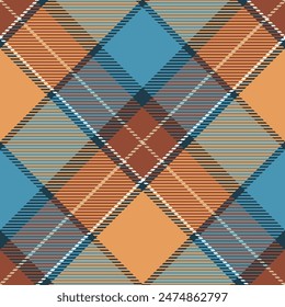 Tartan Plaid Vector Seamless Pattern. Traditional Scottish Checkered Background. Traditional Scottish Woven Fabric. Lumberjack Shirt Flannel Textile. Pattern Tile Swatch Included.