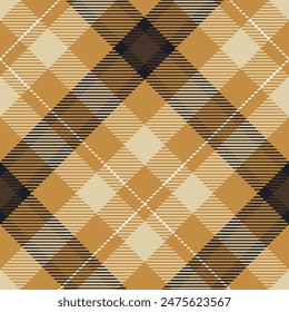 Tartan Plaid Vector Seamless Pattern. Traditional Scottish Checkered Background. Traditional Scottish Woven Fabric. Lumberjack Shirt Flannel Textile. Pattern Tile Swatch Included.