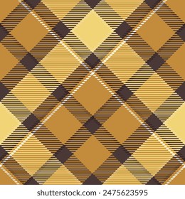 Tartan Plaid Vector Seamless Pattern. Traditional Scottish Checkered Background. Traditional Scottish Woven Fabric. Lumberjack Shirt Flannel Textile. Pattern Tile Swatch Included.