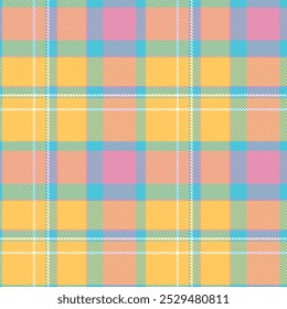 Tartan Plaid Vector Seamless Pattern. Traditional Scottish Checkered Background. Seamless Tartan Illustration Vector Set for Scarf, Blanket, Other Modern Spring Summer Autumn Winter Holiday Fabric