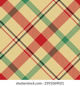 Tartan Plaid Vector Seamless Pattern. Scottish Plaid, Traditional Scottish Woven Fabric. Lumberjack Shirt Flannel Textile. Pattern Tile Swatch Included.