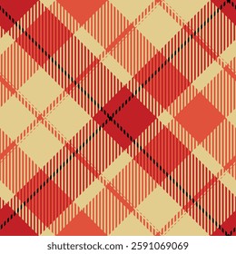 Tartan Plaid Vector Seamless Pattern. Scottish Plaid, Seamless Tartan Illustration Vector Set for Scarf, Blanket, Other Modern Spring Summer Autumn Winter Holiday Fabric Print.