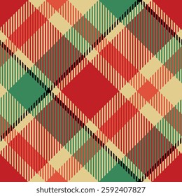 Tartan Plaid Vector Seamless Pattern. Classic Scottish Tartan Design. Traditional Scottish Woven Fabric. Lumberjack Shirt Flannel Textile. Pattern Tile Swatch Included.