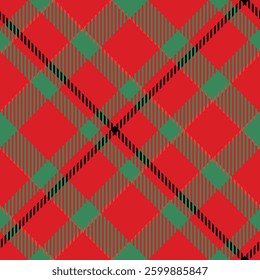 Tartan Plaid Vector Seamless Pattern. Abstract Check Plaid Pattern. Traditional Scottish Woven Fabric. Lumberjack Shirt Flannel Textile. Pattern Tile Swatch Included.