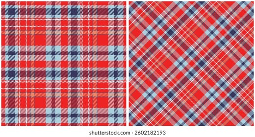 Tartan Plaid Vector Seamless Pattern. Checkerboard Pattern. Seamless Tartan Illustration Vector Set for Scarf, Blanket, Other Modern Spring Summer Autumn Winter Holiday Fabric Print.