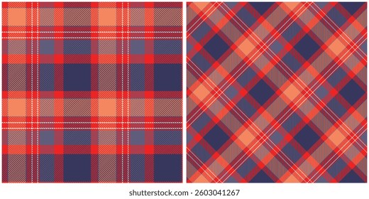 Tartan Plaid Vector Seamless Pattern. Checkerboard Pattern. Traditional Scottish Woven Fabric. Lumberjack Shirt Flannel Textile. Pattern Tile Swatch Included.
