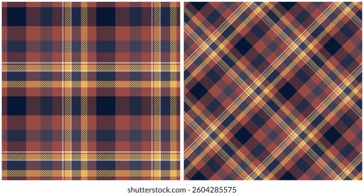 Tartan Plaid Vector Seamless Pattern. Classic Plaid Tartan. Traditional Scottish Woven Fabric. Lumberjack Shirt Flannel Textile. Pattern Tile Swatch Included.