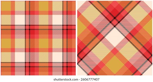 Tartan Plaid Vector Seamless Pattern. Tartan Seamless Pattern. Template for Design Ornament. Seamless Fabric Texture.