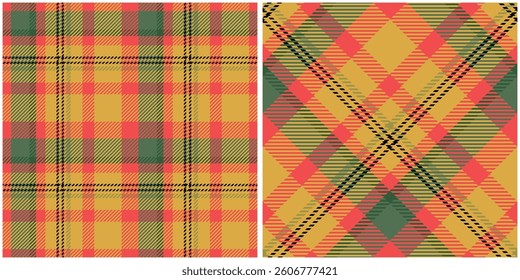 Tartan Plaid Vector Seamless Pattern. Checker Pattern. Traditional Scottish Woven Fabric. Lumberjack Shirt Flannel Textile. Pattern Tile Swatch Included.