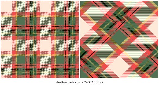 Tartan Plaid Vector Seamless Pattern. Tartan Seamless Pattern. Seamless Tartan Illustration Vector Set for Scarf, Blanket, Other Modern Spring Summer Autumn Winter Holiday Fabric Print.