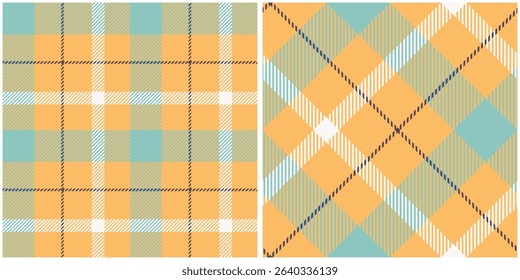 Tartan Plaid Vector Seamless Pattern. Scottish Tartan Seamless Pattern. Seamless Tartan Illustration Vector Set for Scarf, Blanket, Other Modern Spring Summer Autumn Winter Holiday Fabric Print.