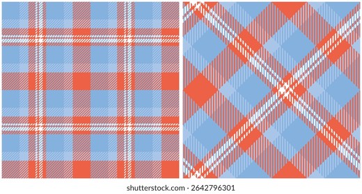 Tartan Plaid Vector Seamless Pattern. Checker Pattern. Seamless Tartan Illustration Vector Set for Scarf, Blanket, Other Modern Spring Summer Autumn Winter Holiday Fabric Print.