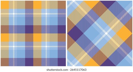 Tartan Plaid Vector Seamless Pattern. Checkerboard Pattern. Traditional Scottish Woven Fabric. Lumberjack Shirt Flannel Textile. Pattern Tile Swatch Included.