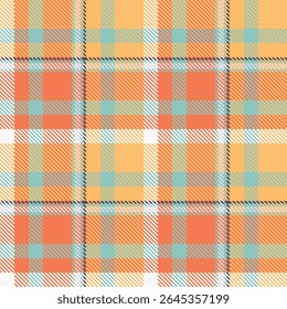 Tartan Plaid Vetor Padrão Sem Costura. Tartan escocês padrão sem emenda. Modelo para Ornamento de Design. Textura de malha perfeita.