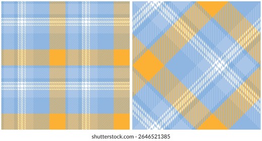 Tartan Plaid Vetor Padrão Sem Costura. Padrão sem emenda Tartan. Tecido Escocês Tradicional. Camisa Lumberjack Flannel Têxtil. Amostra De Bloco Padrão Incluída.