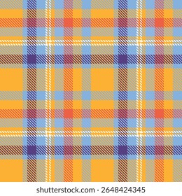Tartan Plaid Vetor Padrão Sem Costura. Padrão do verificador. Tecido Escocês Tradicional. Camisa Lumberjack Flannel Têxtil. Amostra De Bloco Padrão Incluída.