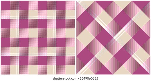 Tartan Plaid Vector Seamless Pattern. Traditional Scottish Checkered Background. Seamless Tartan Illustration Vector Set for Scarf, Blanket, Other Modern Spring Summer Autumn Winter Holiday Fabric