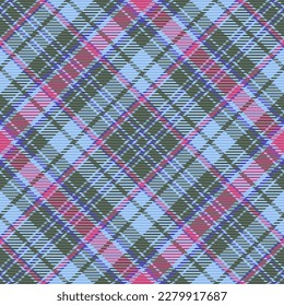Tartan plaid Vektor. Textile Kontrolle nahtlos. Stoffstruktur auf dem Hintergrund in Pastellfarben und Blau.