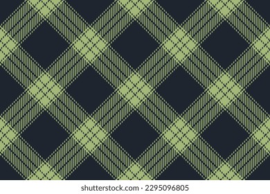 Tartan plaid vector. Texture textile seamless. Check fabric background pattern in dark and lime colors.