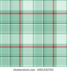 Tartan Plaids pattern seamless green red white colour background.  Xmas Scottish Buffolo check flannel art design fo print fabric clots jacket kilt cotton fashion lumberjack 