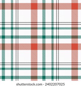 Tartan Plaids pattern seamless red green color background.  Xmas Scottish Buffalo check flannel art design for print fabric clots jacket kilt cotton fashion lumberjack 