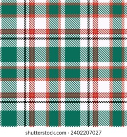 Tartan Plaids pattern seamless red green color background.  Xmas Scottish Buffalo check flannel art design for print fabric clots jacket kilt cotton fashion lumberjack 