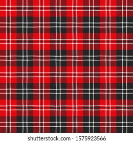 Tartan red and black pattern.Texture for plaid, tablecloths, clothes, shirts, dresses, paper, bedding, blankets, quilts and other textile products. Vector illustration EPS 10ec