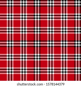 Tartan red and black pattern.Texture for plaid, tablecloths, clothes, shirts, dresses, paper, bedding, blankets, quilts and other textile products. Vector illustration EPS 10