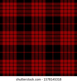 Tartan red and black pattern.Texture for plaid, tablecloths, clothes, shirts, dresses, paper, bedding, blankets, quilts and other textile products. Vector illustration EPS 10