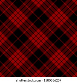 Tartan red and black pattern.Texture for plaid, tablecloths, clothes, shirts, dresses, paper, bedding, blankets, quilts and other textile products. Vector illustration EPS 10