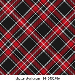 Tartan, Red and Black plaid pattern seamless.Texture for plaid, tablecloths, clothes, shirts, dresses, paper, bedding, blankets, quilts and other textile products. Vector illustration EPS 10