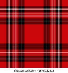 Tartan red and black seamless pattern.Texture for plaid, tablecloths, clothes, shirts, dresses, paper, bedding, blankets, quilts and other textile products. Vector illustration EPS 10ec