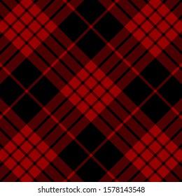 Tartan red and black seamless pattern.Texture for plaid, tablecloths, clothes, shirts, dresses, paper, bedding, blankets, quilts and other textile products. Vector illustration EPS 10