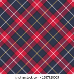 Tartan red and blue seamless pattern.Texture for plaid, tablecloths, clothes, shirts, dresses, paper, bedding, blankets, quilts and other textile products. Vector illustration EPS 10