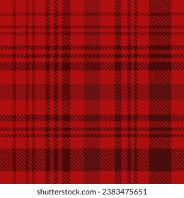 Tartan Red Checkered Plaid Seamless Pattern Fabric Texture
