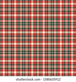 Tartan red and green pattern.Texture for plaid, tablecloths, clothes, shirts, dresses, paper, bedding, blankets, quilts and other textile products. Vector illustration EPS 10