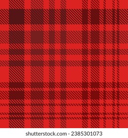 Tartan Red Plaid Seamless Pattern For Flannel
