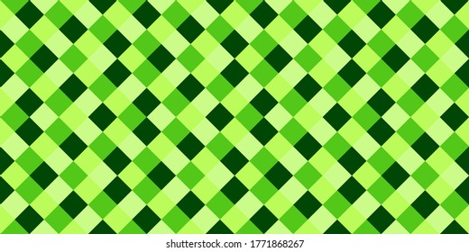 Tartan rhombus tiles seamless pattern vector graphic design. Square shapes retro background. Rhombus geometric seamless pattern, tablecloth textile print. Cute squares endless backdrop.