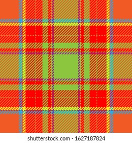Tartan scotland seamless plaid pattern vector. Retro background fabric. Vintage check color square geometric texture for textile print, wrapping paper, gift card, wallpaper flat design.