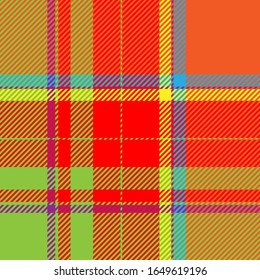 Tartan scotland seamless plaid pattern vector. Retro background fabric. Vintage check color square geometric texture for textile print, wrapping paper, gift card, wallpaper flat design.
