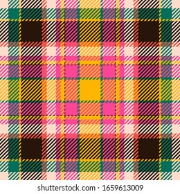 Tartan scotland seamless plaid pattern vector. Retro background fabric. Vintage check color square geometric texture for textile print, wrapping paper, gift card, wallpaper flat design.