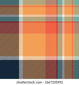 Tartan scotland seamless plaid pattern vector. Retro background fabric. Vintage check color square geometric texture for textile print, wrapping paper, gift card, wallpaper flat design.