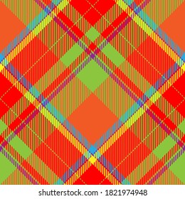 Tartan Scotland nahtlose Plaid Muster Vektor. Retro-Hintergrundgewebe. Vintage überprüfen die quadratische geometrische Struktur für den Stoffdruck, Packpapier, Geschenkkarte, Tapete flach Design.