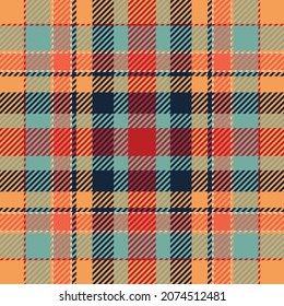 Tartan Scotland nahtlose Plaid Muster Vektor. Retro-Hintergrundgewebe. Vintage überprüfen die quadratische geometrische Struktur für den Stoffdruck, Packpapier, Geschenkkarte, Tapete flach Design.
