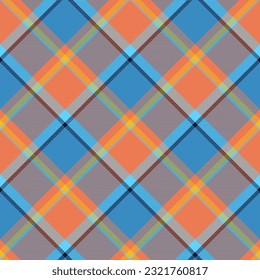 Motif vectoriel harmonieux d'écossais Tartan harmonieux. Tissu d'arrière-plan rétro. Texture géométrique carrée de couleur pour papier textile, papier d'emballage, carte cadeau, fond d'écran plat.