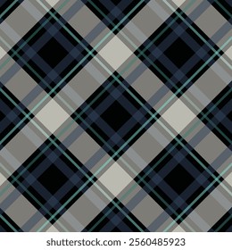 Tartan Scotland seamless plaid pattern vector Retro background fabric Vintage check color square geometric texture