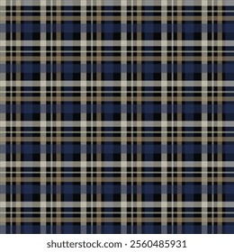 Tartan Scotland seamless plaid pattern vector Retro background fabric Vintage check color square geometric texture